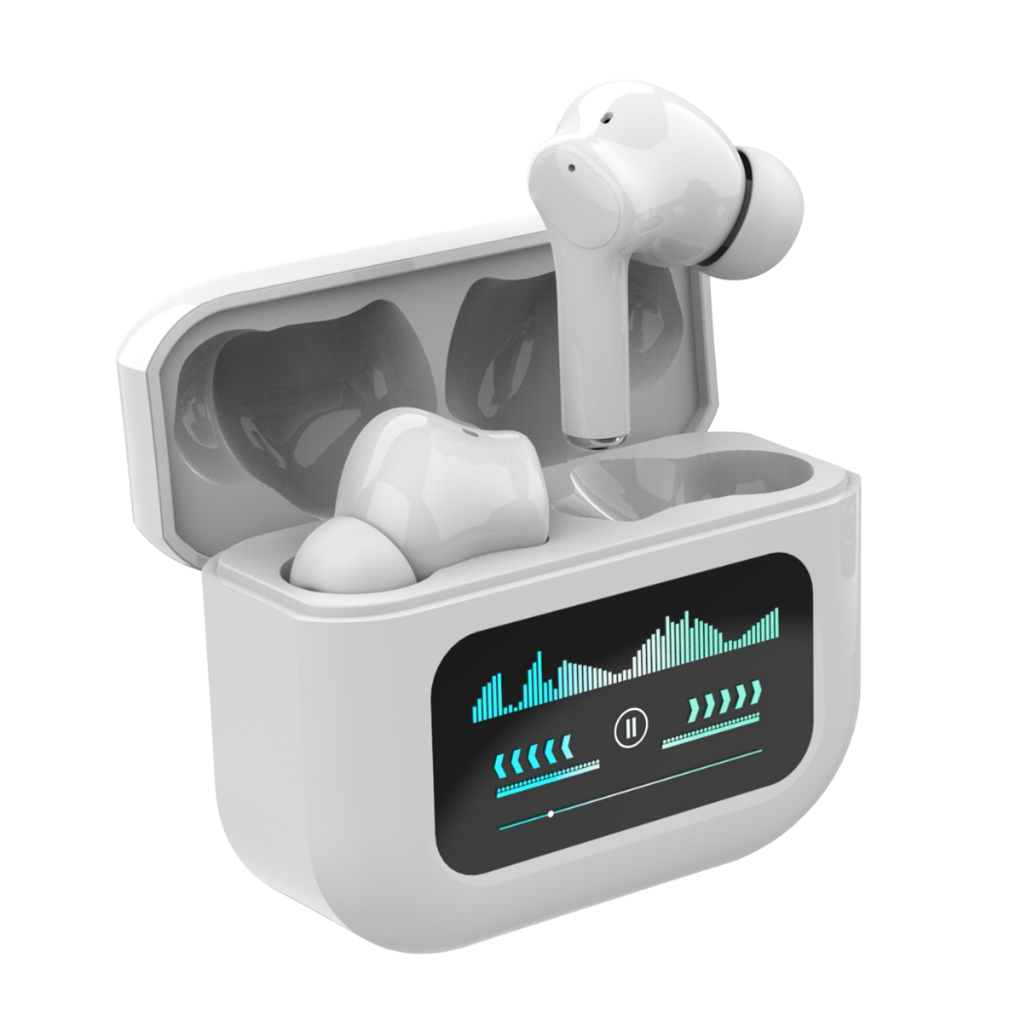Gembird TWS-LCD-ANC-01-W Wireless In-Ear Headphones –