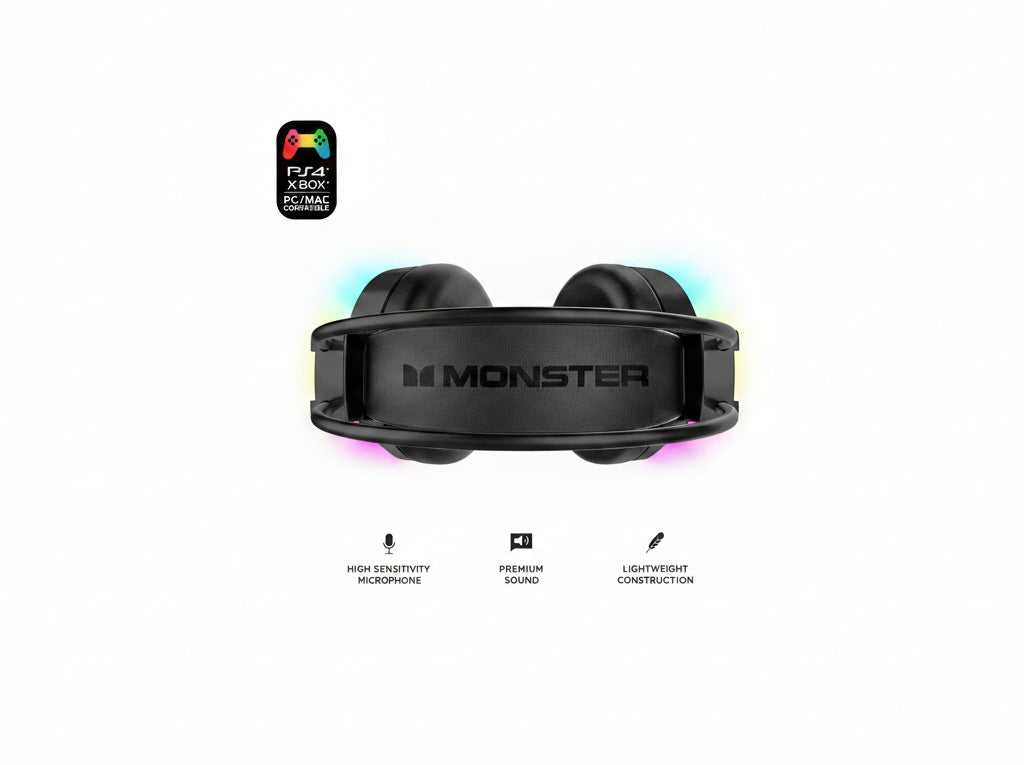 Buy Monster RGB Gaming Headphone – 2 Pin &amp; USB for Dynamic Lighting in pakistan