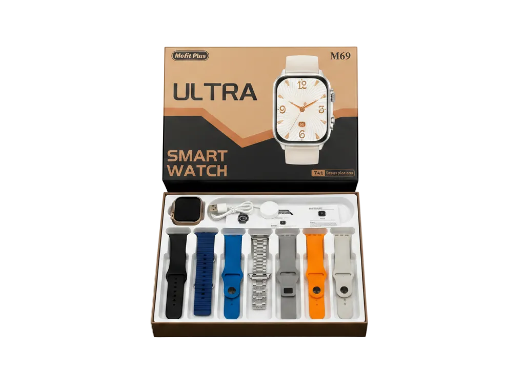 Buy Ultra Smart Watch M69 with 7-in-1 Straps | HD Display